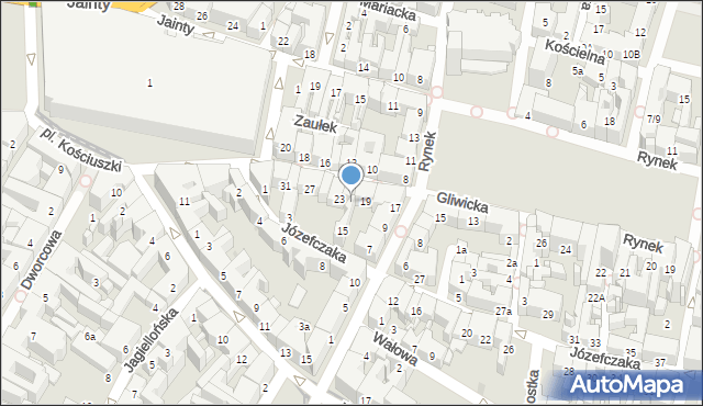 Bytom, Gliwicka, 21, mapa Bytomia