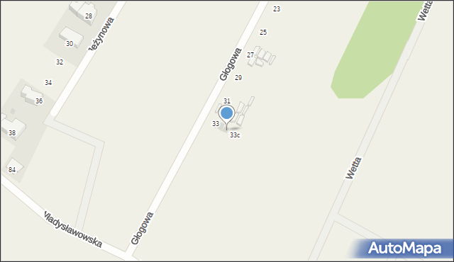 Chłapowo, Głogowa, 33b, mapa Chłapowo