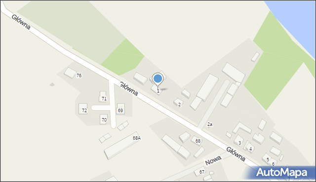 Chłopowo, Główna, 1, mapa Chłopowo