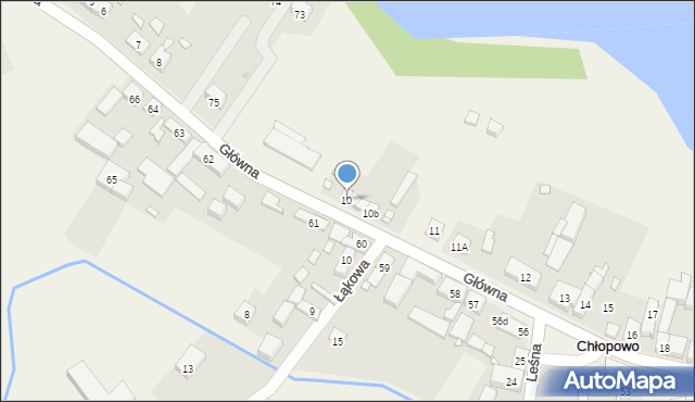 Chłopowo, Główna, 10, mapa Chłopowo