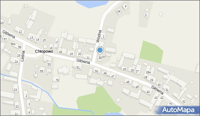 Chłopowo, Główna, 24, mapa Chłopowo