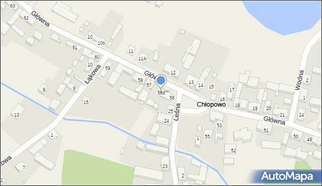 Chłopowo, Główna, 56d, mapa Chłopowo