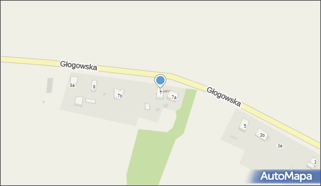 Chobienia, Głogowska, 7, mapa Chobienia