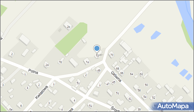 Chojne, Główna, 72, mapa Chojne