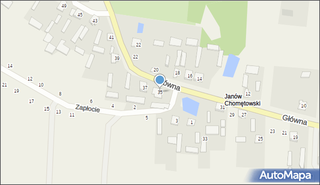 Chomentów-Puszcz, Główna, 35, mapa Chomentów-Puszcz