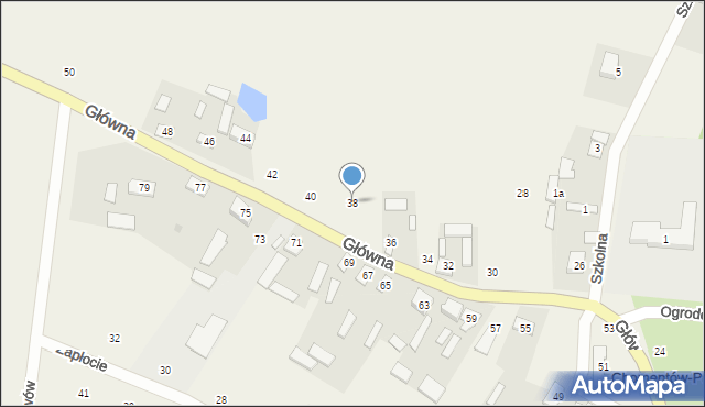 Chomentów-Puszcz, Główna, 38, mapa Chomentów-Puszcz