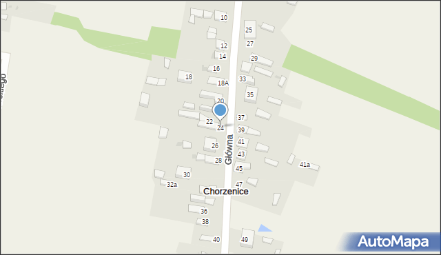 Chorzenice, Główna, 24, mapa Chorzenice