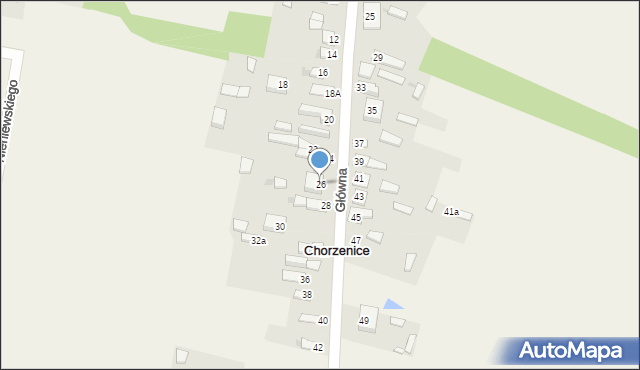 Chorzenice, Główna, 26, mapa Chorzenice