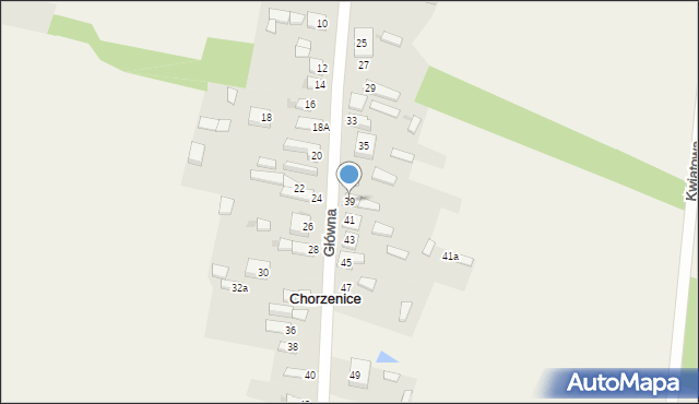 Chorzenice, Główna, 39, mapa Chorzenice