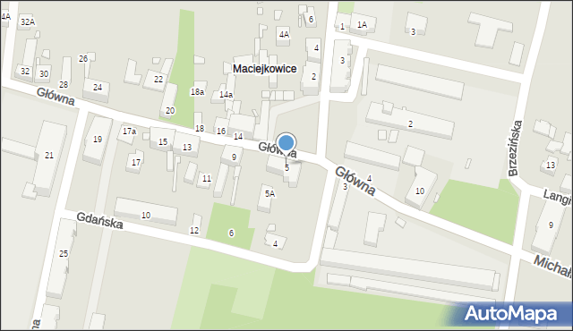 Chorzów, Główna, 5, mapa Chorzów