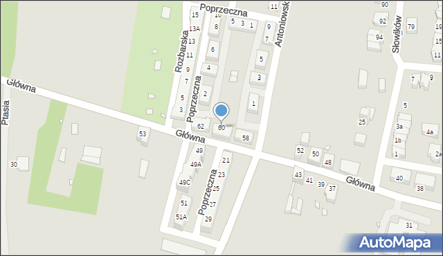 Chorzów, Główna, 60, mapa Chorzów