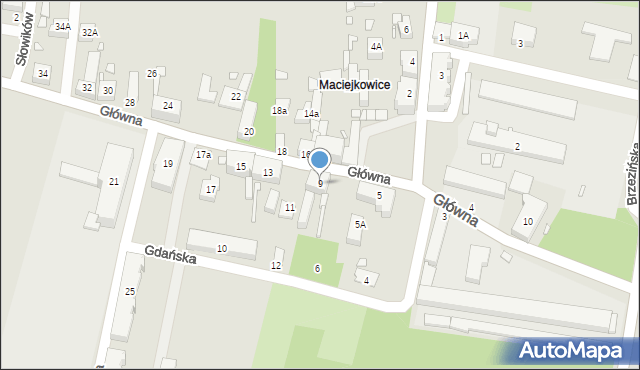 Chorzów, Główna, 9, mapa Chorzów