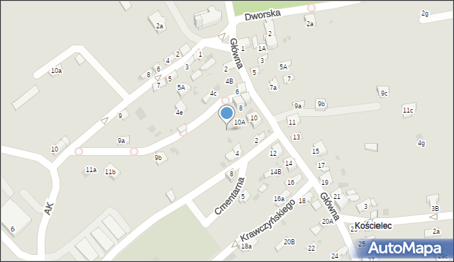 Chrzanów, Główna, 10B, mapa Chrzanów