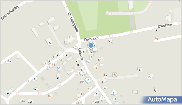 Chrzanów, Główna, 1A, mapa Chrzanów