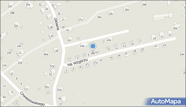 Chrzanów, Główna, 45c, mapa Chrzanów