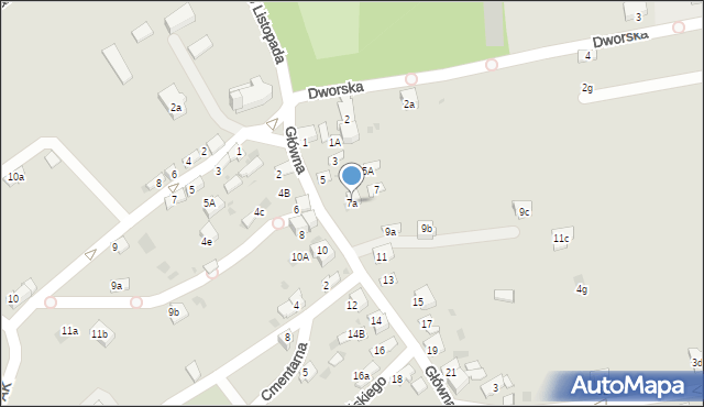 Chrzanów, Główna, 7a, mapa Chrzanów