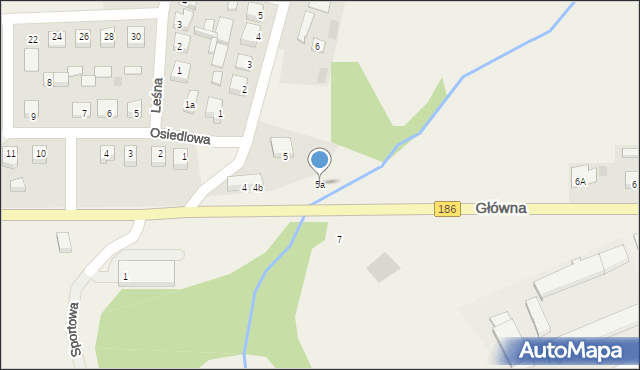 Chrzypsko Wielkie, Główna, 5a, mapa Chrzypsko Wielkie
