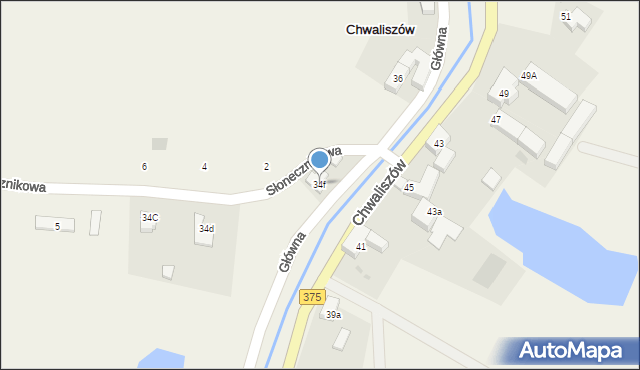 Chwaliszów, Główna, 34f, mapa Chwaliszów