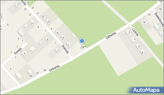 Chwałowice, Główna, 129, mapa Chwałowice