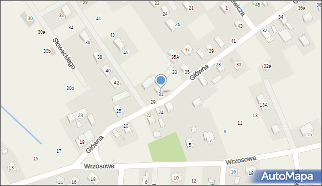 Chwałowice, Główna, 31, mapa Chwałowice