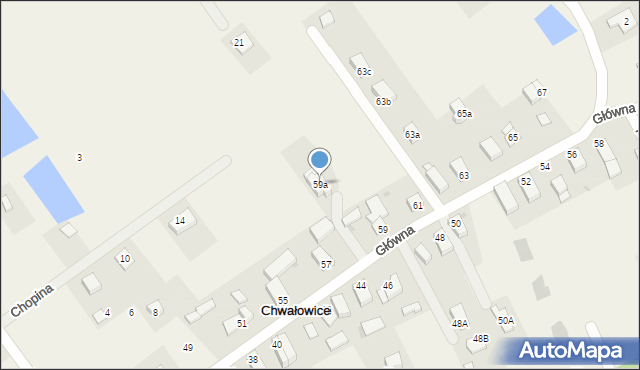 Chwałowice, Główna, 59a, mapa Chwałowice