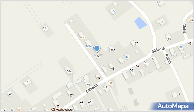Chwałowice, Główna, 63a, mapa Chwałowice