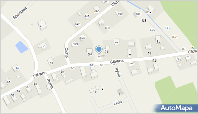 Chwałowice, Główna, 71, mapa Chwałowice