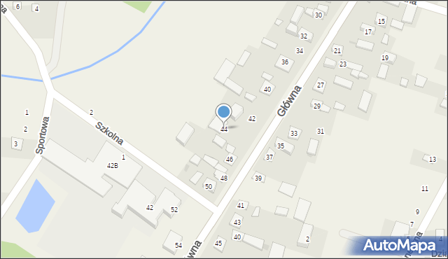 Chynów, Główna, 44, mapa Chynów