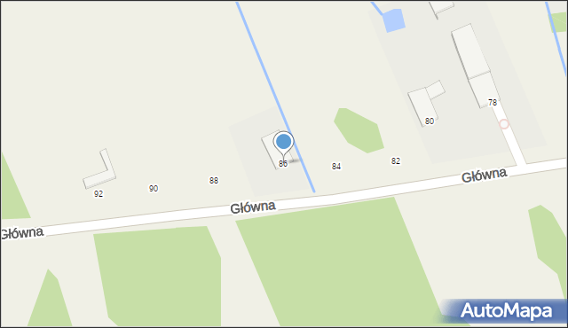 Chynów, Główna, 86, mapa Chynów