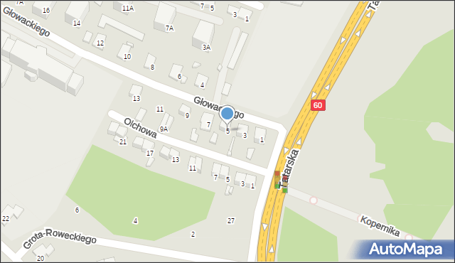 Ciechanów, Głowackiego Bartosza, 5, mapa Ciechanów