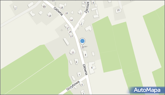 Cieciorka, Główna, 10, mapa Cieciorka