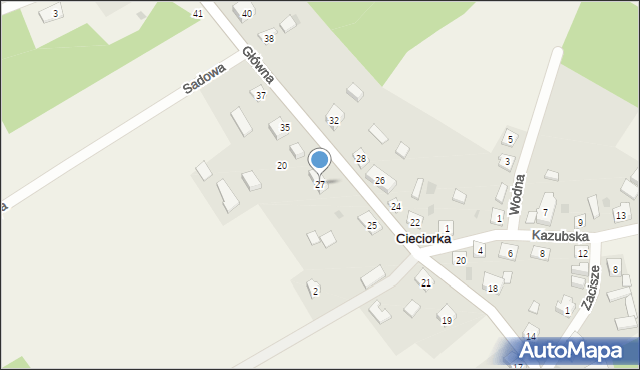 Cieciorka, Główna, 27, mapa Cieciorka