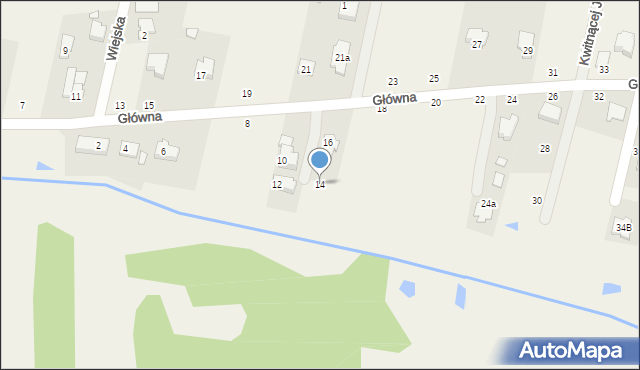 Cisie, Główna, 14, mapa Cisie