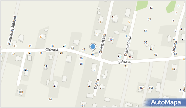 Cisie, Główna, 47, mapa Cisie