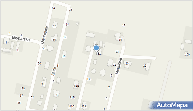 Cisie, Główna, 83d, mapa Cisie