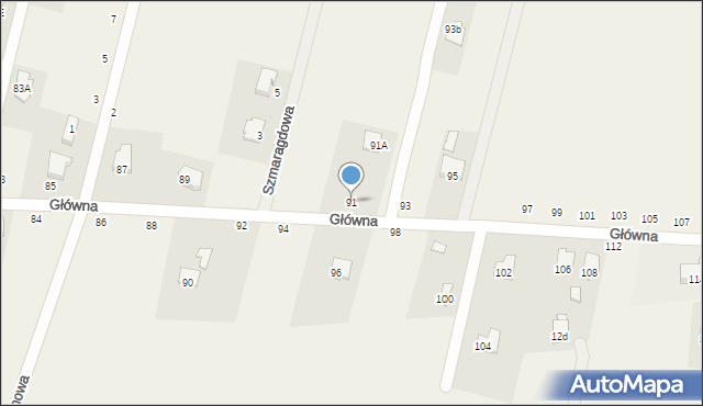 Cisie, Główna, 91, mapa Cisie