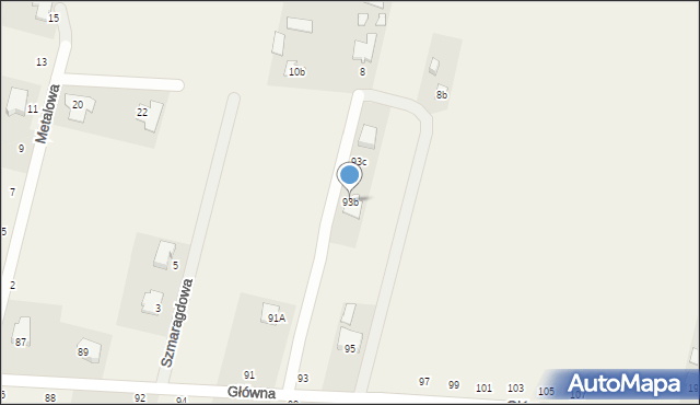 Cisie, Główna, 93b, mapa Cisie