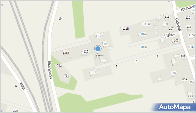 Czachówek, Główna, 123, mapa Czachówek