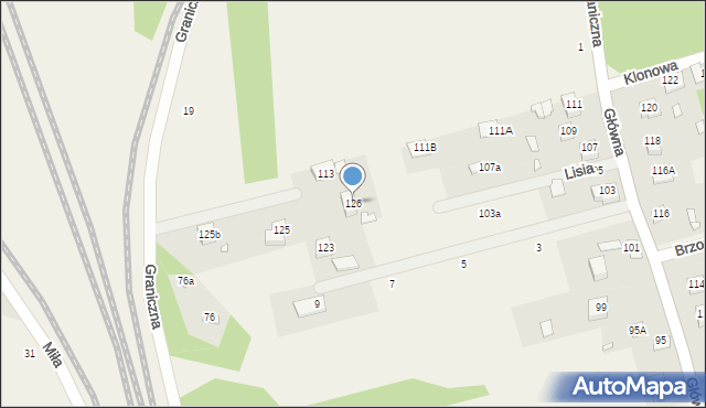 Czachówek, Główna, 126, mapa Czachówek