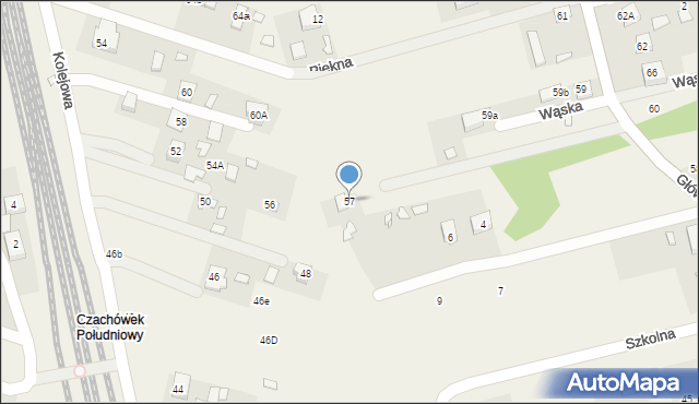 Czachówek, Główna, 57, mapa Czachówek