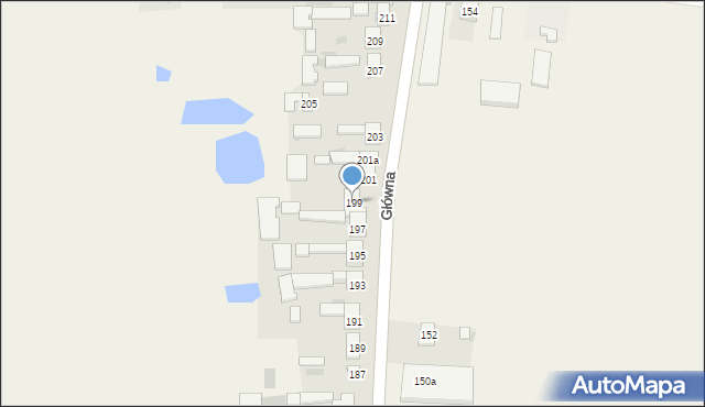 Czarnocin, Główna, 199, mapa Czarnocin