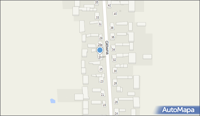 Czarnocin, Główna, 27, mapa Czarnocin