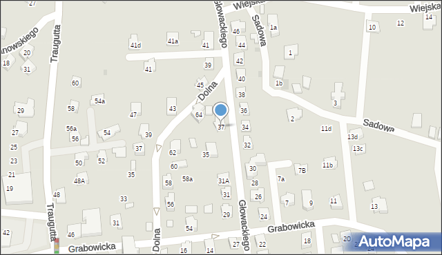 Czechowice-Dziedzice, Głowackiego Bartosza, 37, mapa Czechowic-Dziedzic