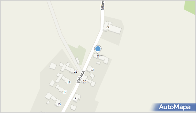 Czerwięcice, Główna, 23, mapa Czerwięcice