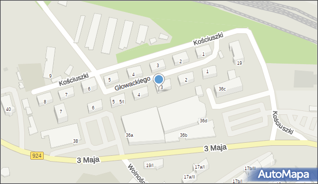 Czerwionka-Leszczyny, Głowackiego, 3/II, mapa Czerwionka-Leszczyny