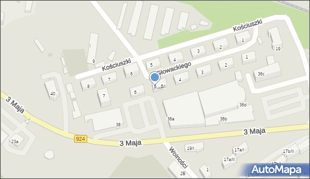 Czerwionka-Leszczyny, Głowackiego, 5/II, mapa Czerwionka-Leszczyny