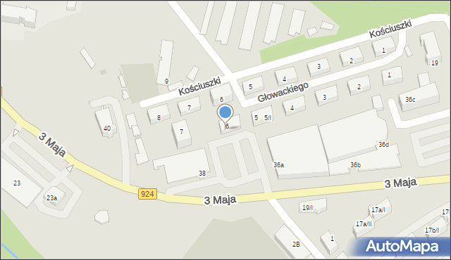 Czerwionka-Leszczyny, Głowackiego, 6/II, mapa Czerwionka-Leszczyny