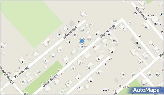 Częstochowa, Głębockiego Adriana, 13, mapa Częstochowy