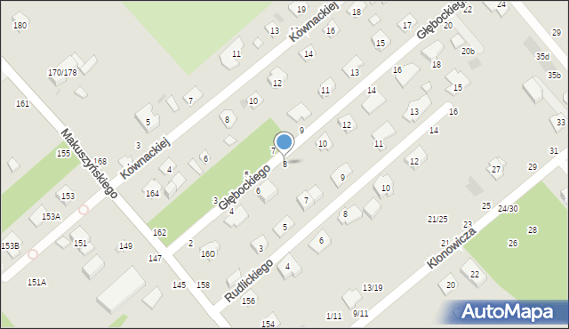 Częstochowa, Głębockiego Adriana, 8, mapa Częstochowy