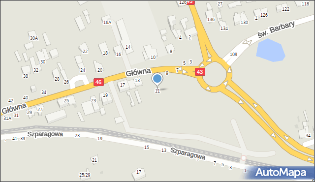 Częstochowa, Główna, 11, mapa Częstochowy